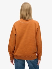 Superdry Denver Orange Denver Orange 100% Cotton Essential Logo Overdyed Sweatshirt - Image 2 of 6