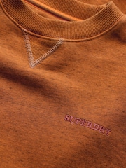 Superdry Denver Orange Denver Orange 100% Cotton Essential Logo Overdyed Sweatshirt - Image 6 of 6