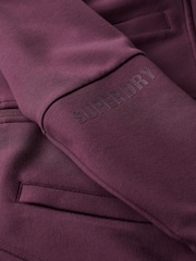 Superdry Smoky Aubergine Purple Sport Tech Relaxed Zip Hoodie - Image 4 of 4