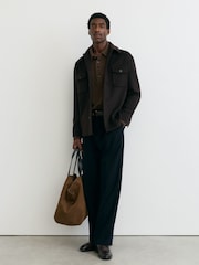 Reiss Dark Brown Liam Shirt - Image 3 of 7