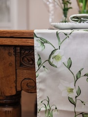 Avalon Home Natural Snowdrop and Hellebore Table Runner - Image 5 of 6