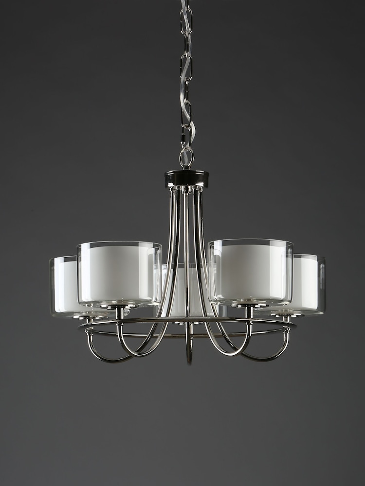 Laura Ashley Chrome Southwell 5 Light Chandelier Light - Image 2 of 6