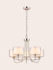 Laura Ashley Chrome Southwell 5 Light Chandelier Light - Image 3 of 6