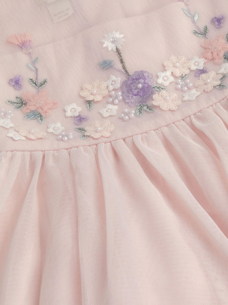 Monsoon Pink Baby Matilda Sleeveless Meadow Party Dress - Image 3 of 3 Monsoon Pink Baby Matilda Sleeveless Meadow Party Dress - Image 3 of 3