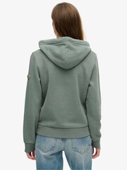Superdry Drius Green Marl 100% Cotton Puff Print vl Graphic Hoodie - Image 2 of 6