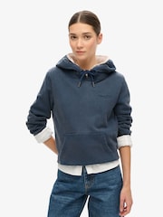 Superdry Richest Navy Essential Logo Hoodie - Image 1 of 3