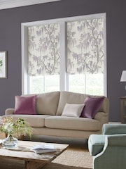 Laura Ashley Lavender Wisteria Made to Measure 100% Cotton Roman Blinds - Image 5 of 6