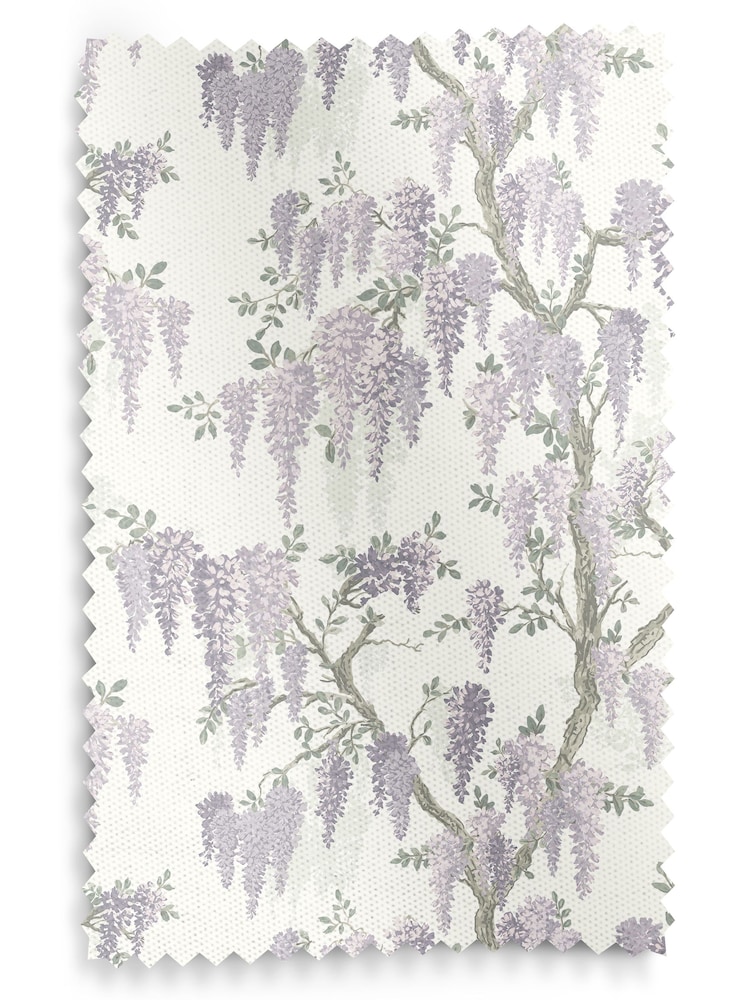 Laura Ashley Lavender Wisteria Made to Measure 100% Cotton Roman Blinds - Image 6 of 6