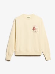 Superdry Cream Cream Suika Embroidered Loose Sweatshirt - Image 5 of 5