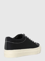Schuh Black Maisie Canvas Lace Up Trainers - Image 4 of 4