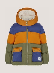 Monsoon Water-Resistant Colourblock Puffer Jacket - Larawan 2 ng 3
