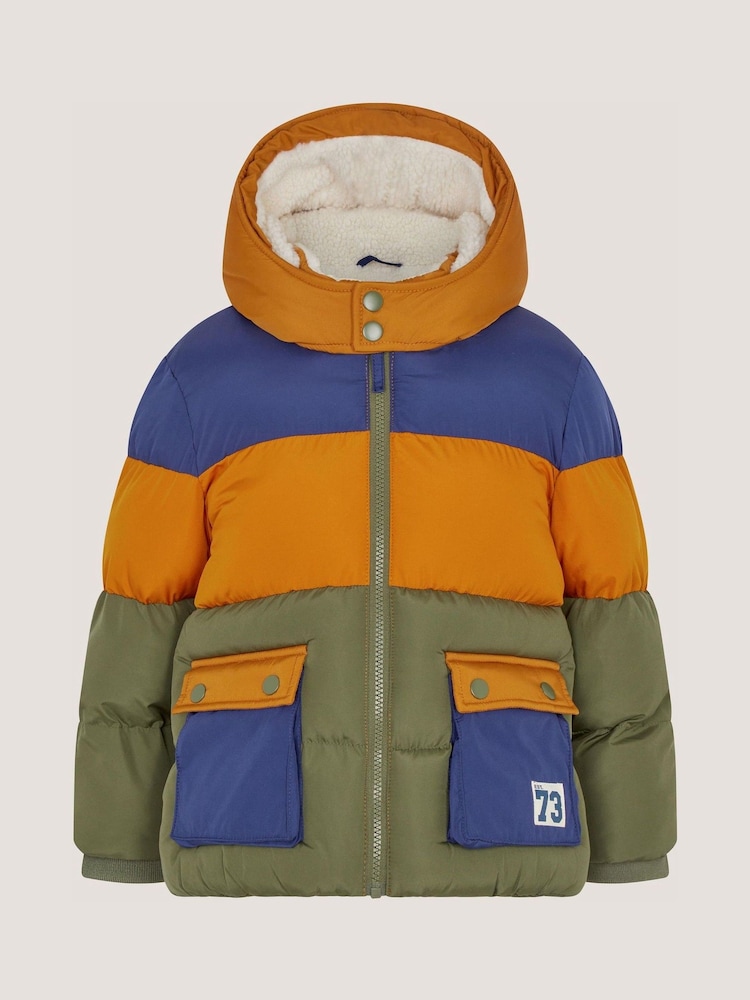 Monsoon Water-Resistant Colourblock Puffer Jacket - Larawan 2 ng 3