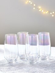 Paris Set of 4 Iridescent Lustre Tall Tumblers - Image 1 of 3