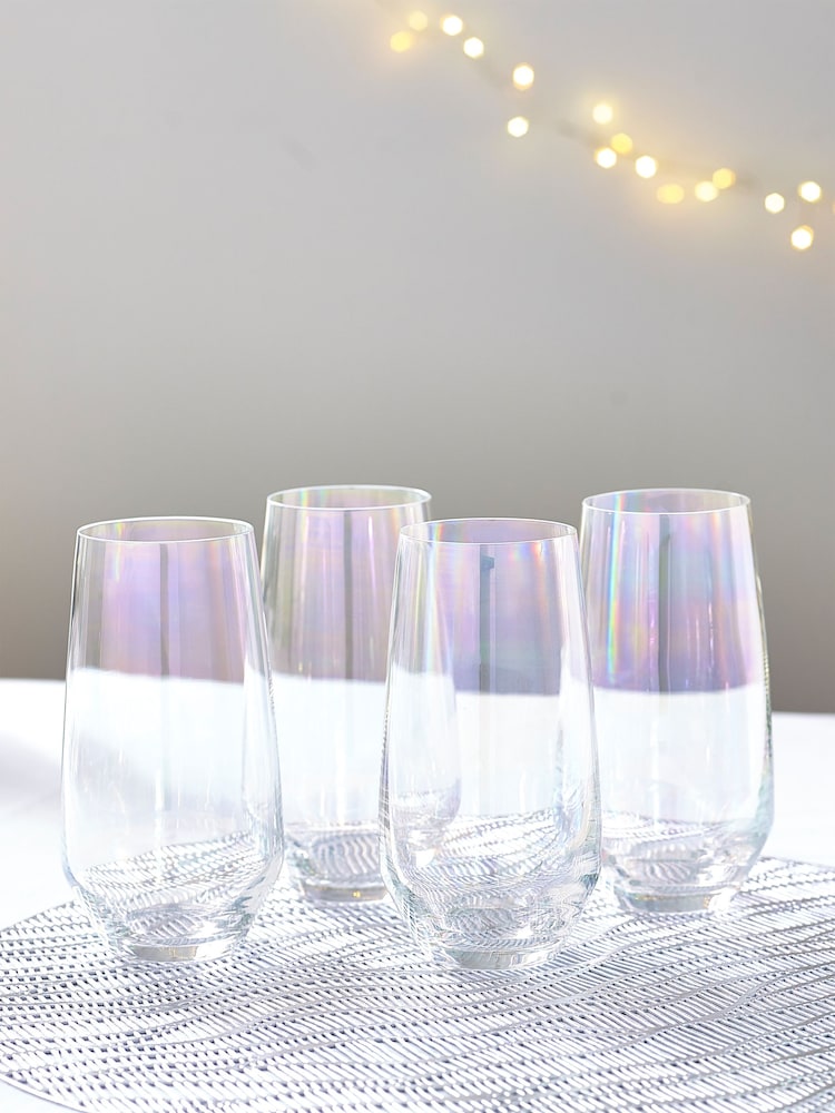 Paris Set of 4 Iridescent Lustre Tall Tumblers - Image 1 of 3 Paris Set of 4 Iridescent Lustre Tall Tumblers - Image 1 of 3