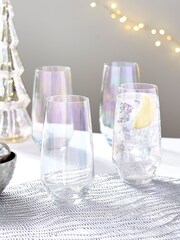 Paris Set of 4 Iridescent Lustre Tall Tumblers - Image 2 of 3