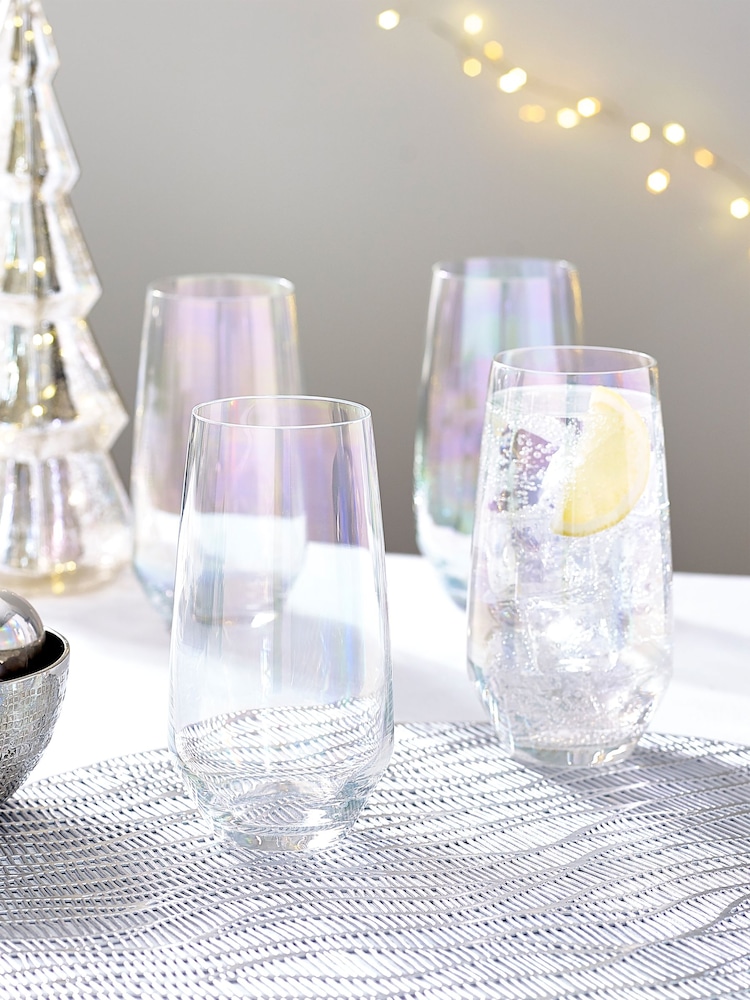 Paris Set of 4 Iridescent Lustre Tall Tumblers - Image 2 of 3