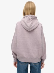 Superdry Powder Pink Essential Logo Overdyed 100% Cotton Hoodie - Image 2 of 6