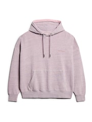 Superdry Powder Pink Essential Logo Overdyed 100% Cotton Hoodie - Image 5 of 6