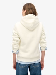 Superdry Off White Essential Borg Lined Zip Hoodie - Image 2 of 6