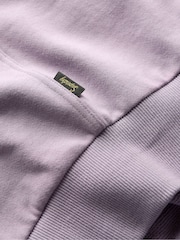Superdry Brassica Lilac Oil Blue Green Luxe Metallic Logo Loose Sweatshirt - Image 5 of 5