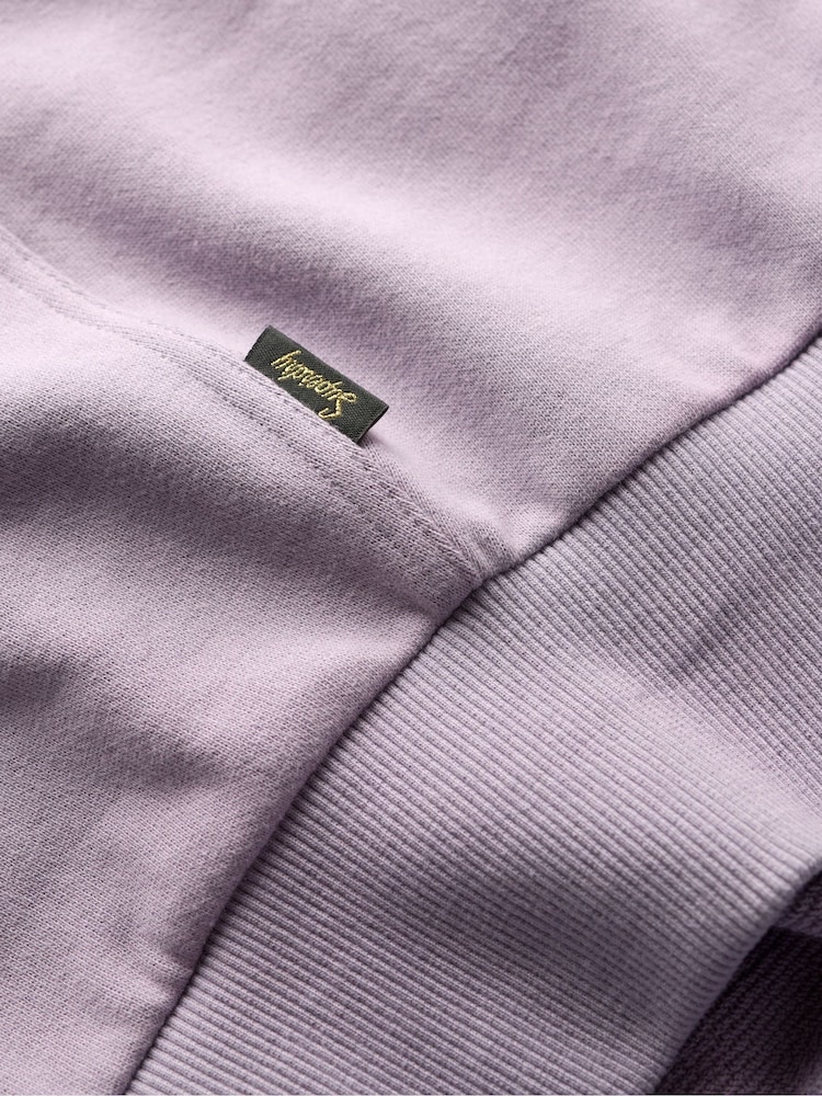 Superdry Brassica Lilac Oil Blue Green Luxe Metallic Logo Loose Sweatshirt - Image 5 of 5