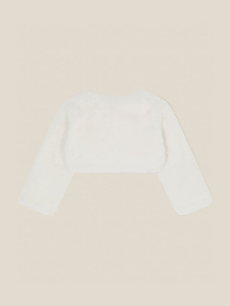 Monsoon Cream Lara Faux Fur Jacket - Image 2 of 3 Monsoon Cream Lara Faux Fur Jacket - Image 2 of 3