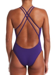 Nike Purple Hydrastrong Spiderback Performance Swimsuit - Image 2 of 2