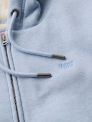 Superdry Blue Fog Marl Essential Borg Lined Zip Hoodie - Image 3 of 3