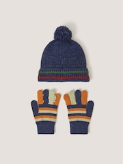 Monsoon Blue Dinosaur Hat & Gloves Set - Image 2 of 3