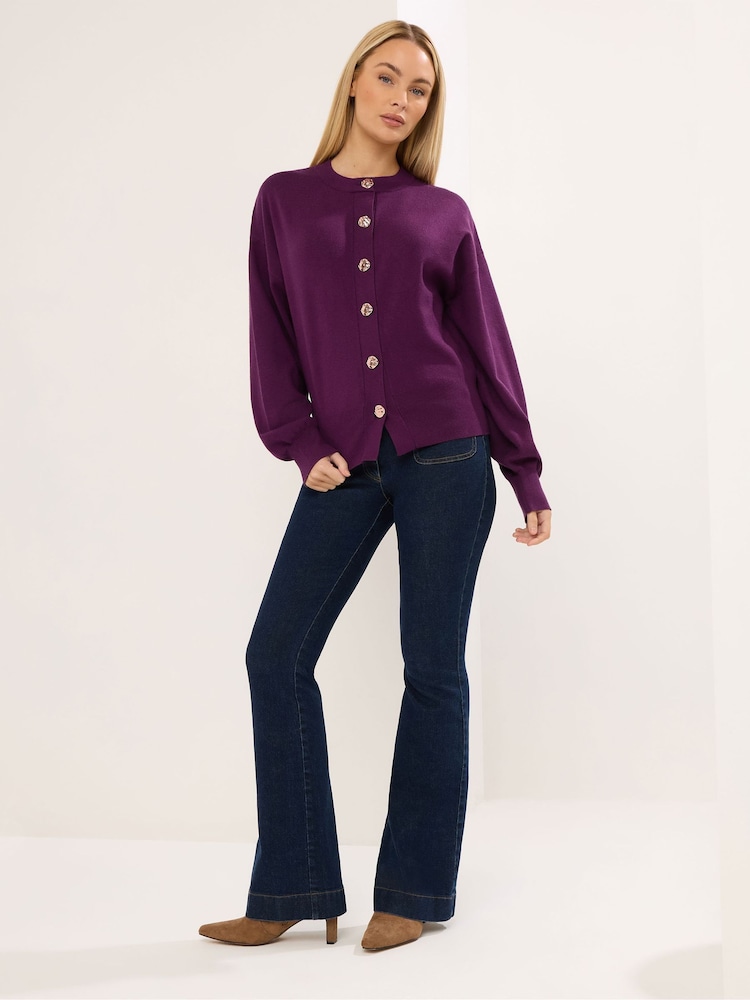 Violets - Star by Julien MacDonald Knitted Gold Button Cardigan - Attēls 2 no 6