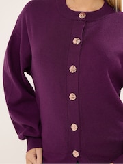 Violets - Star by Julien MacDonald Knitted Gold Button Cardigan - Attēls 4 no 6