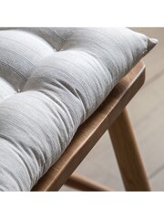 Gallery Home Set of 2 Natural Striped Reversible Seat Pads - Image 2 of 6