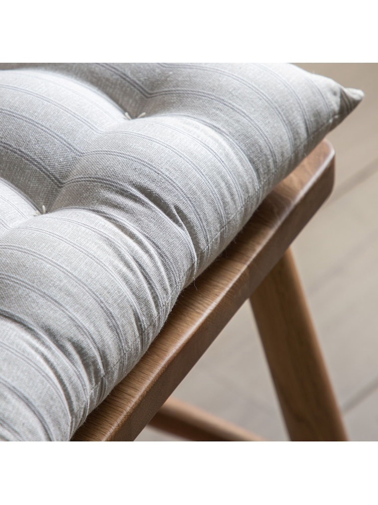 Gallery Home Set of 2 Natural Striped Reversible Seat Pads - Image 2 of 6