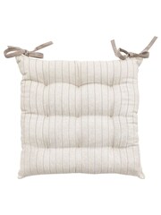 Gallery Home Set of 2 Natural Striped Reversible Seat Pads - Image 5 of 6