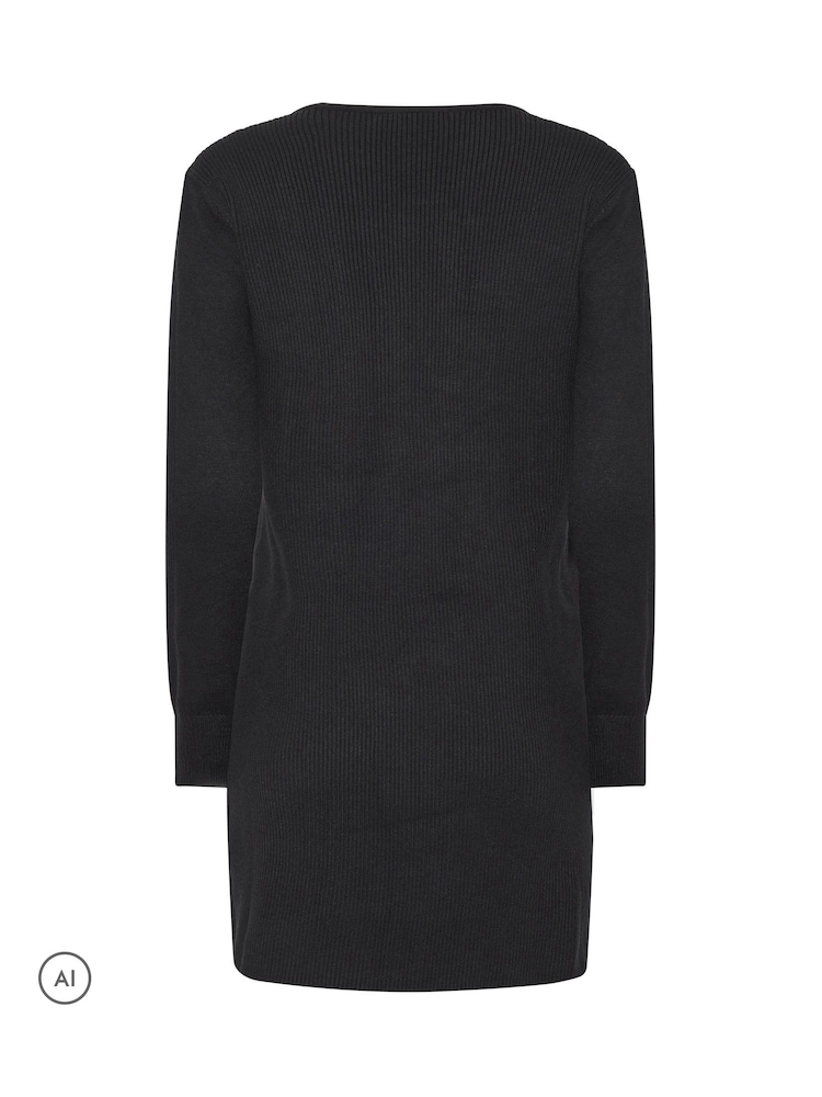 Star by Julien MacDonald Black Eyelet Zip Up Cardigan - Image 2 of 2 Star by Julien MacDonald Black Eyelet Zip Up Cardigan - Image 2 of 2