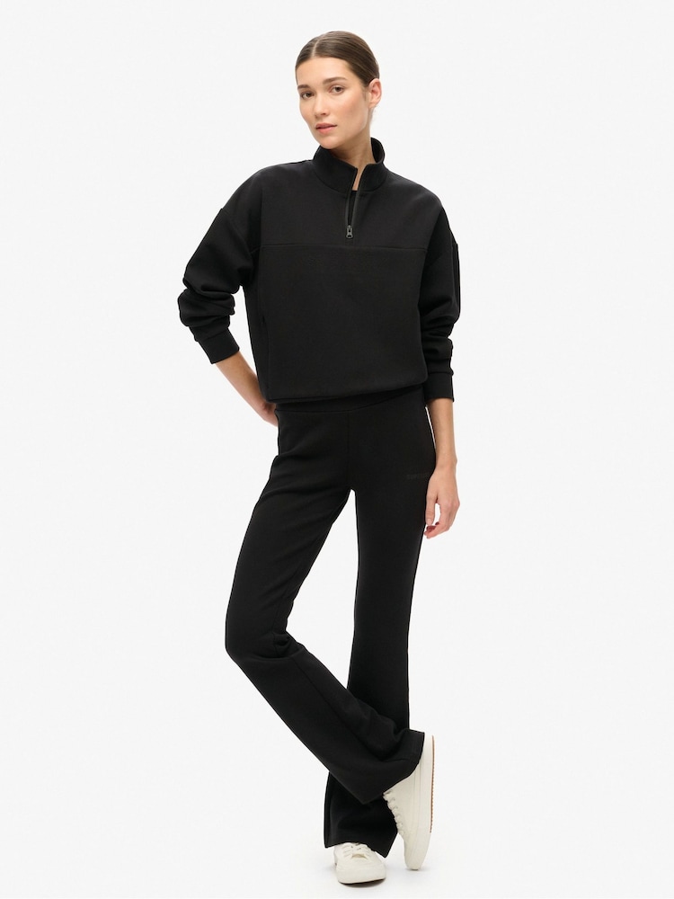 Superdry Black Sport Tech Relaxed Half Zip Jumpers - Image 2 of 4