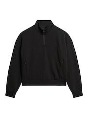 Superdry Black Sport Tech Relaxed Half Zip Jumpers - Image 4 of 4
