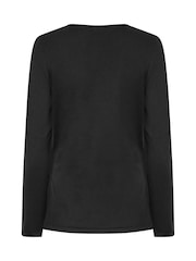 Star by Julien MacDonald Black Wrap Jumper With Metal Trim - Image 6 of 6