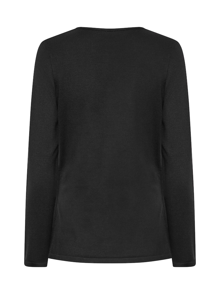 Star by Julien MacDonald Black Wrap Jumper With Metal Trim - Image 6 of 6 Star by Julien MacDonald Black Wrap Jumper With Metal Trim - Image 6 of 6