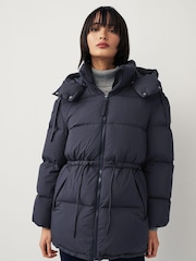 GANT Blue Mid Length Down Jacket - Image 1 of 7
