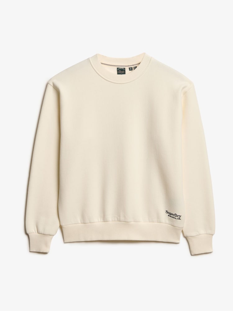 Superdry Off White Essential Logo Sweatshirt - Image 3 of 3