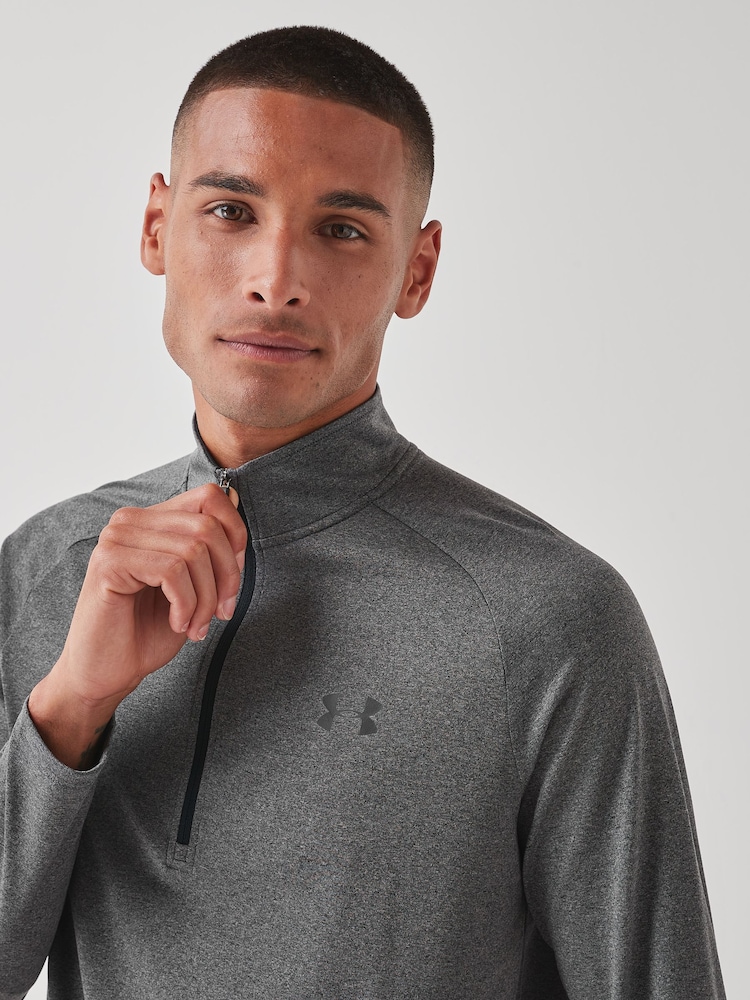 Gris - Forro polar con cremallera Tech Quarter de Under Armour - Imagen 2 de 4