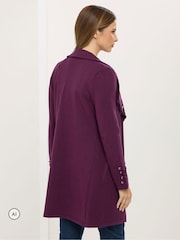 Star by Julien MacDonald Purple Zip Shawl Collar Cardigan - Image 3 of 6