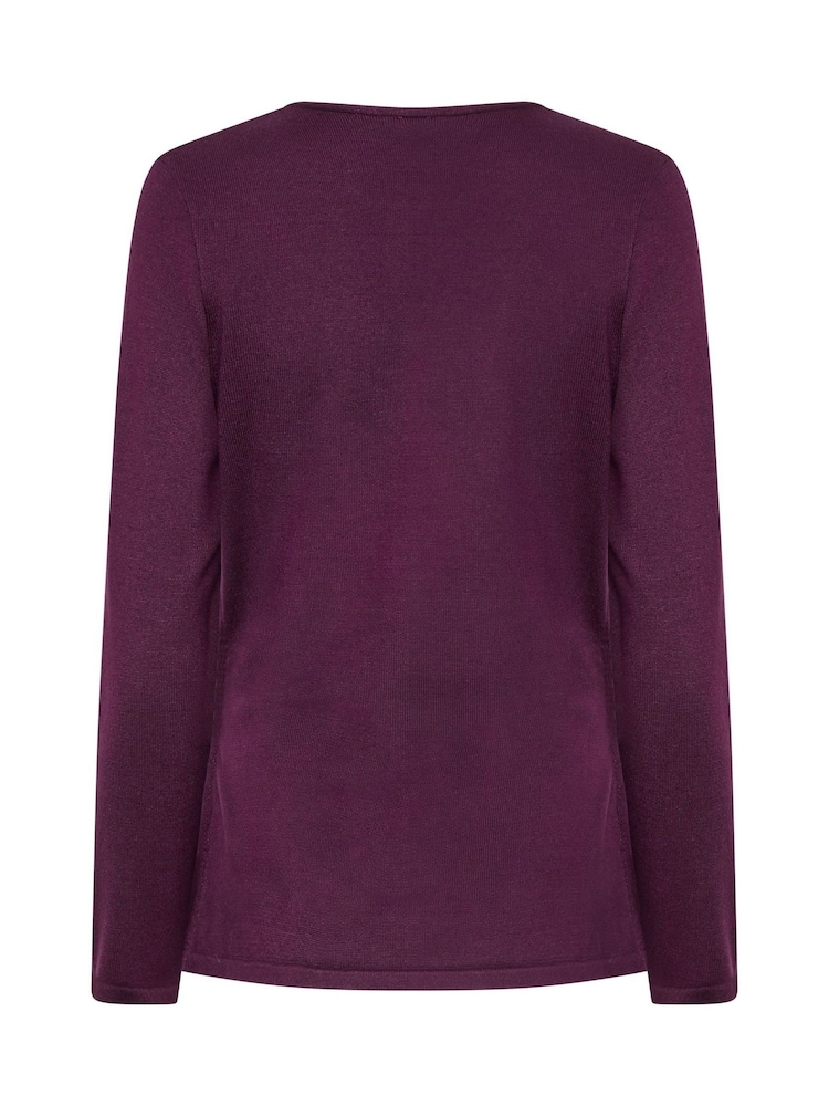 Star by Julien MacDonald Purple Wrap Jumper With Metal Trim - Image 6 of 6 Star by Julien MacDonald Purple Wrap Jumper With Metal Trim - Image 6 of 6