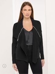 Star by Julien MacDonald Short Shawl Collar Zip Cardigan - 6суретінің 1 суреті