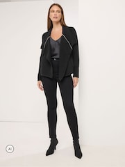Star by Julien MacDonald Short Shawl Collar Zip Cardigan - 6суретінің 2 суреті