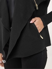 Star by Julien MacDonald Short Shawl Collar Zip Cardigan - 6суретінің 4 суреті