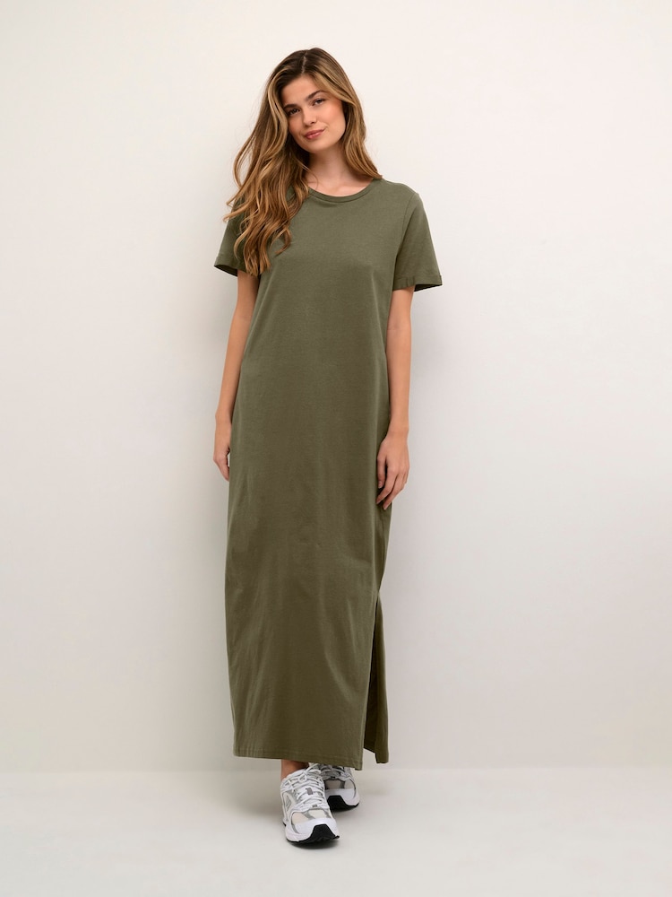 Kaffe Celina Full Length 100% Cotton T-Shirt Dress - Image 1 of 5