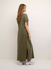 Kaffe Celina Full Length 100% Cotton T-Shirt Dress - Image 2 of 5