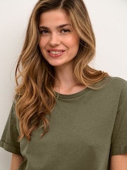 Kaffe Celina Full Length 100% Cotton T-Shirt Dress - Image 3 of 5